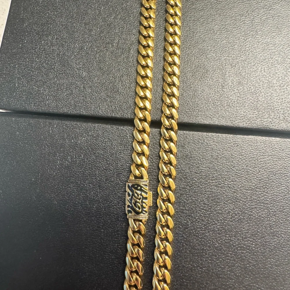 Gld 6mm Cuban Chain, Size 16”
